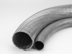 Flexible galvanised metal hoses resistant to temperature up to 500°C.