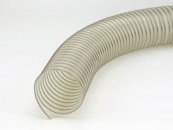 Odolné polyuretánové hadice s hr. steny 0,7 mm na odsávanie pilín, hoblín, prachu, granulátu