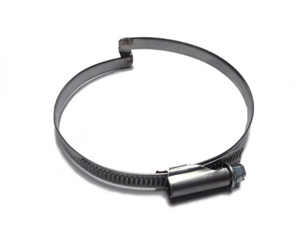 Worm-gear hose clamp with bridge dn 140 mm